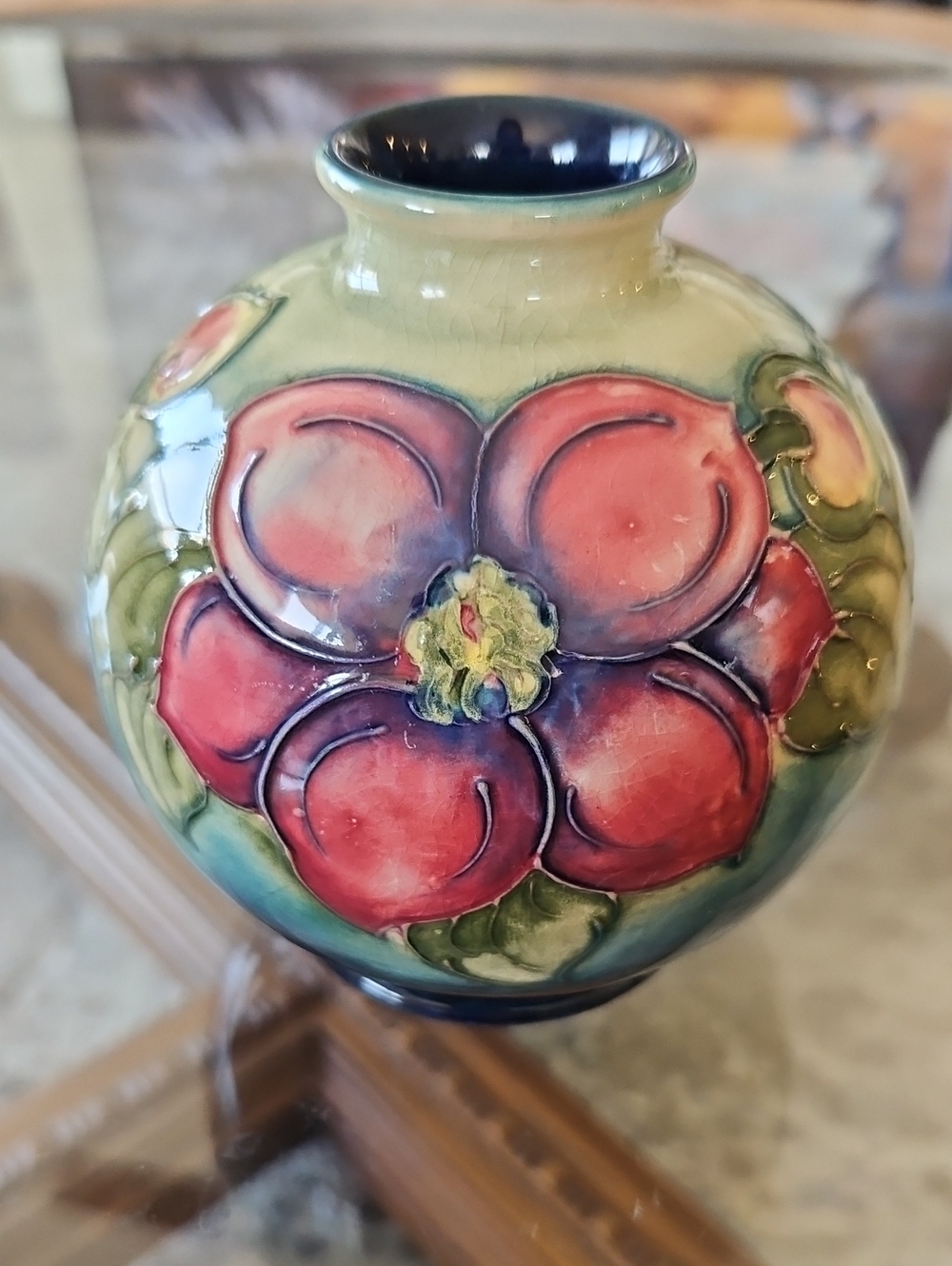 "Walter Moorcroft" Floral Pottery Vase - Vintage